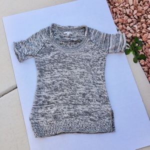 CAbi Marled Knit Short Sleeve Sweater